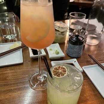 Elephant Sushi - guava spritz (left), melon highball (right) mocktails - Sushi Bars Near Me - San Francisco, California Elephant Sushi - guava spritz (left), melon highball (right) mocktails - Sushi Bars Near Me - San Francisco, California