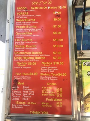Menu photo 2 El Taco Oaxaco Oakland, CA