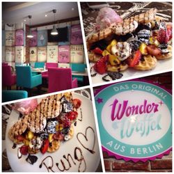 WonderWaffel - Waffel-Tasting...dunkle Schokolade, Mango, Erdbeeren, Bananen, Oreos, Schokostreussel & Kiba Eis