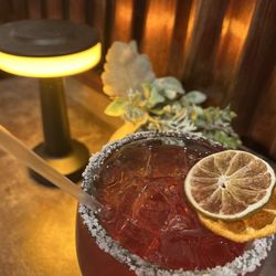 Pomegranate margarita- this was delicious. Sweet and strong!