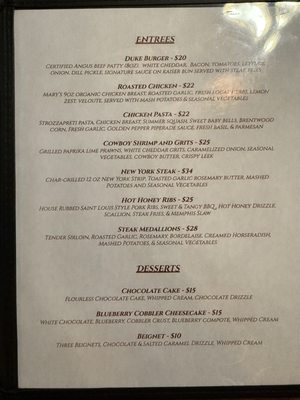Menu photo 1 The Duke Jackson, CA