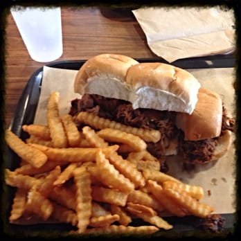 4 Rivers Smokehouse - The Smokehouse Sliders. The side of fries is a la cart. - Barbeque Near Me - Gainesville, Florida 4 Rivers Smokehouse - The Smokehouse Sliders. The side of fries is a la cart. - Barbeque Near Me - Gainesville, Florida