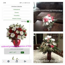 BIG difference between Gig Harbor Vs Silverdale florists. Gig Harbor should be ashamed of their florist. BIG difference between Gig Harbor Vs Silverdale florists. Gig Harbor should be ashamed of their florist.