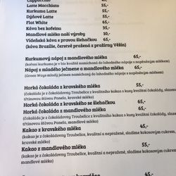 Bistro Slunná - Menu