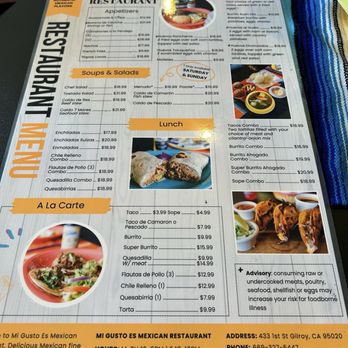 Mi Gusto Es Mexican Restaurant - Menu - Mexican Near Me - Gilroy, California Mi Gusto Es Mexican Restaurant - Menu - Mexican Near Me - Gilroy, California
