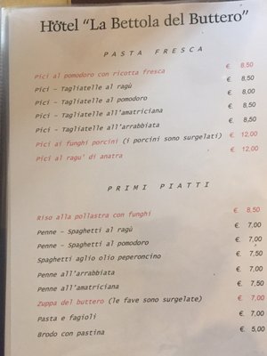 Menu photo 3 La Bettola del Buttero Fabro, TR