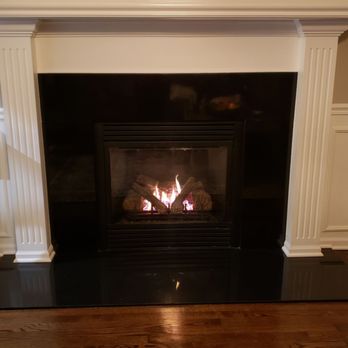 PMP Marble & Granite - Fireplace makeover with Absolute Black Granite slabs. - Building Supplies Near Me - Troy, Michigan