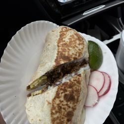 Tacos Meza - Burrito De Carne Asada and Adobada