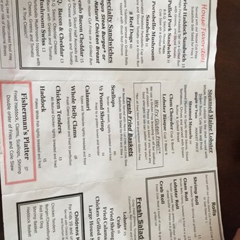 Lobster Cooker - Menu Sept. 2018 - Seafood Near Me - Freeport, Maine