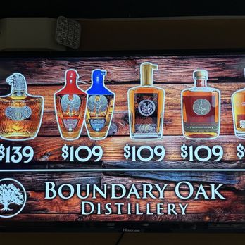 Boundary Oak Distillery - Current prices on some items. - Distilleries Near Me - Radcliff, Kentucky