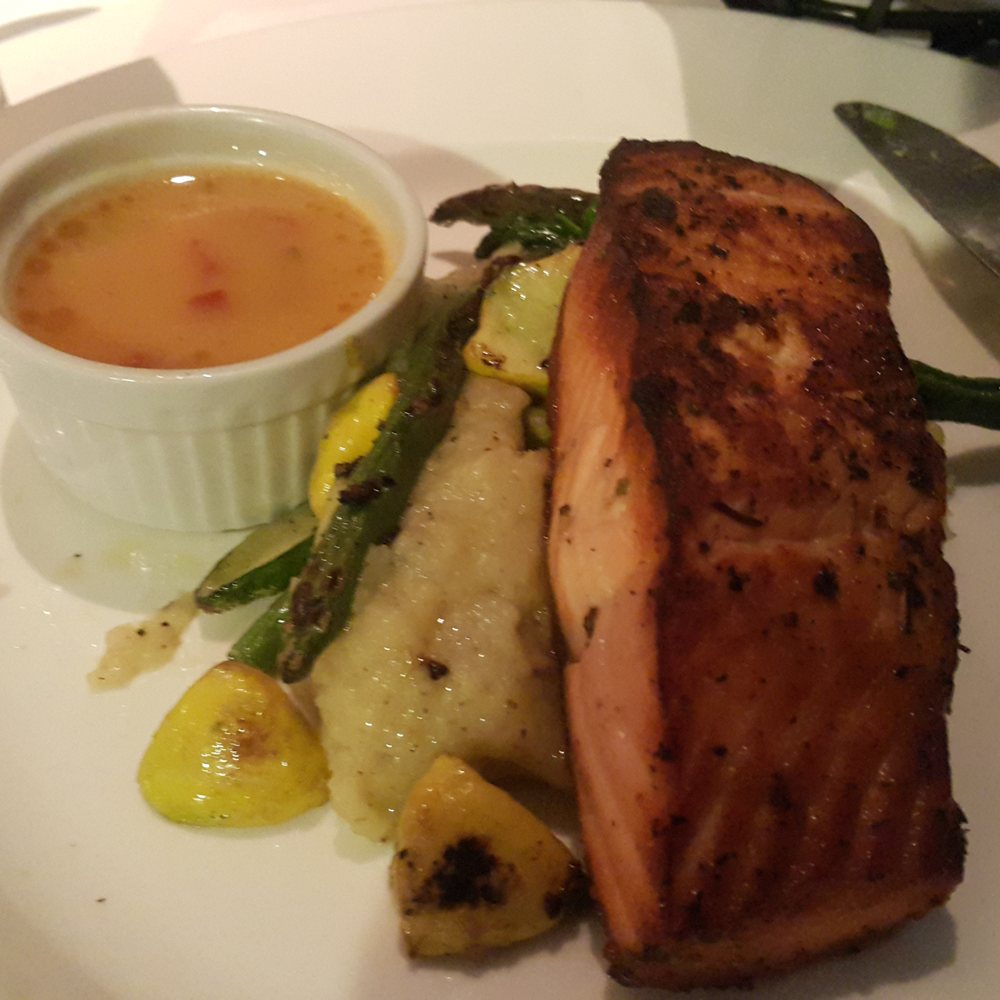 Nico's - Salmon with rosemary mashed - New American Near Me - Long Beach, California Nico's - Salmon with rosemary mashed - New American Near Me - Long Beach, California