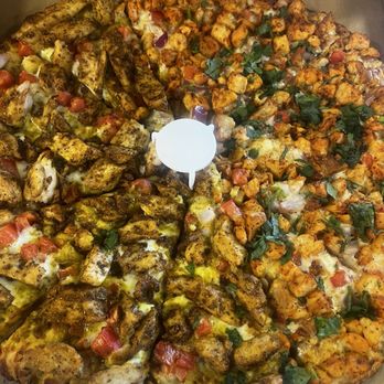 Tandoori Pizza - Half Butter Chicken & half Chicken Tikka pizza!! - Indian Near Me - Clovis, California Tandoori Pizza - Half Butter Chicken & half Chicken Tikka pizza!! - Indian Near Me - Clovis, California
