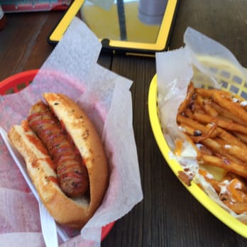 Dat Dog - Gator Dog & Cheddar fries. - Hot Dogs Near Me - New Orleans, Louisiana