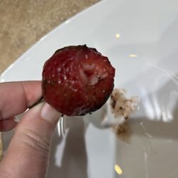 Edible Arrangements - Rotten chocolate dipped strawberry