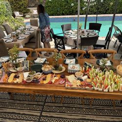 Rustic Parties - Farm table and chairs for co-ed baby shower.