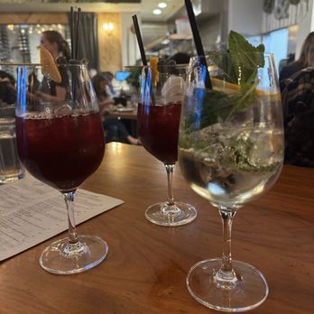 The Goat & Vine - 2 sangrias and Hugo spritz - Pizza Near Me - Temecula, California The Goat & Vine - 2 sangrias and Hugo spritz - Pizza Near Me - Temecula, California