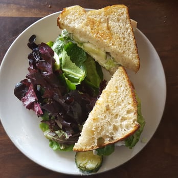 Outerlands - Chicken salad sandwich served with salad - New American Near Me - San Francisco, California