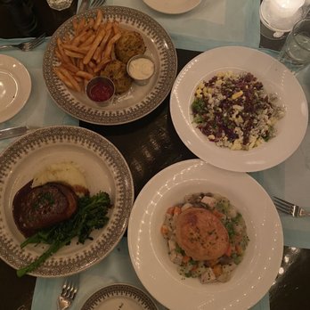 Blue Pig Tavern - Bacon Wrapped Meatloaf, Congressional Lump Crab Cake, Root Vegetable Pot Pie, and Tavern Wedge Salad. - New American Near Me - Cape May, New Jersey