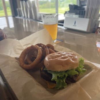 Eight Top Grill - Eighth Wonder of the World May's double cheese burger with pub sauce - New American Near Me - Guilford, Indiana Eight Top Grill - Eighth Wonder of the World May's double cheese burger with pub sauce - New American Near Me - Guilford, Indiana