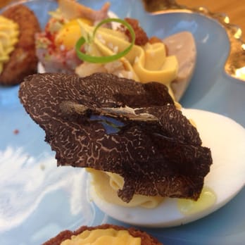 Heritage Tavern - Favorite truffle deviled egg. Chef Dan is so generous!!! - New American Near Me - Madison, Wisconsin