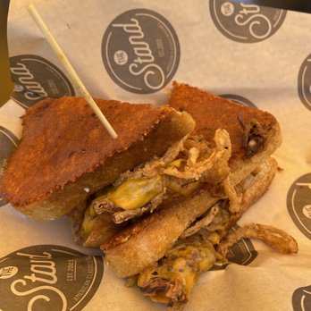 The Stand - American Classics Redefined - Short rib & cheese sandwich hold the bbq sauce yummy! - New American Near Me - Irvine, California The Stand - American Classics Redefined - Short rib & cheese sandwich hold the bbq sauce yummy! - New American Near Me - Irvine, California