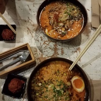 Ramen Tatsu-Ya - MI-SO-HOT with hot sauce on side - Ramen Near Me - Austin, Texas