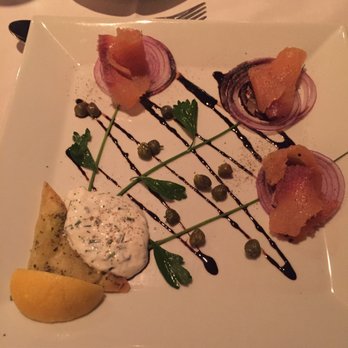 Le Bistro - House-smoked salmon. This was $12. The balsamic reduction is delicious. - American Near Me - Quebec City, Quebec Le Bistro - House-smoked salmon. This was $12. The balsamic reduction is delicious. - American Near Me - Quebec City, Quebec
