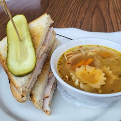 The Thirsty Duck Pub - Turkey and Swiss sandwich chicken tortellini.