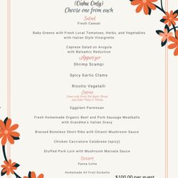 North Shore Dream Vacation Services - Fall Special Menu