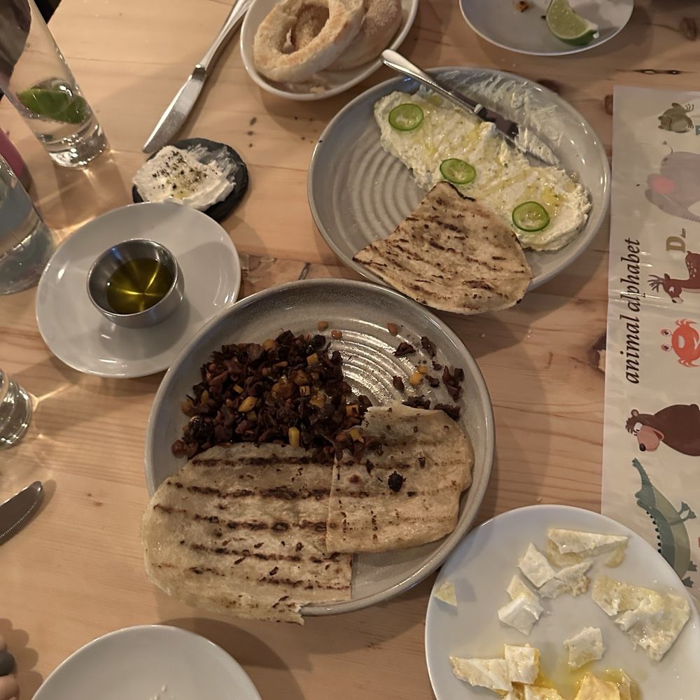 Mushroom appetizer and Spicy Feta