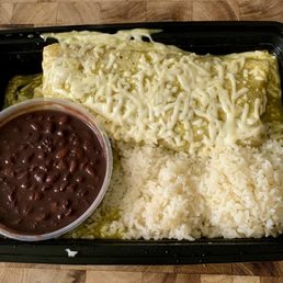 Shrimp Burrito.  Tedious to eat.