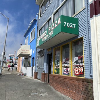 Primo Pizza - the front of a pizza parlor - Pizza Near Me - Daly City, California