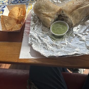 Los Pericos - Super burrito with guacamole and a side of Chips & Salsa - Mexican Near Me - Hayward, California