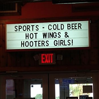 Hooters - Sign inside front door - Chicken Wings Near Me - Pasadena, Texas Hooters - Sign inside front door - Chicken Wings Near Me - Pasadena, Texas