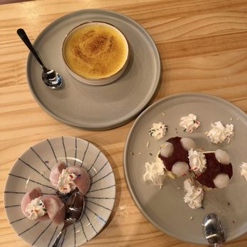 Ju-Ichi Japanese Restaurant - Crème brûlée, red bean mochi ice cream, yawamochi red bean - Ramen Near Me - Montclair, New Jersey Ju-Ichi Japanese Restaurant - Crème brûlée, red bean mochi ice cream, yawamochi red bean - Ramen Near Me - Montclair, New Jersey