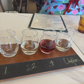 Ever After Wine - My flight of wine. - Wine Bars Near Me - Elk Grove, California