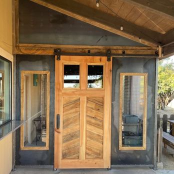 Molten Metal Works - Patio door at a coffee shop. - Metal Fabricators Near Me Molten Metal Works - Patio door at a coffee shop. - Metal Fabricators Near Me