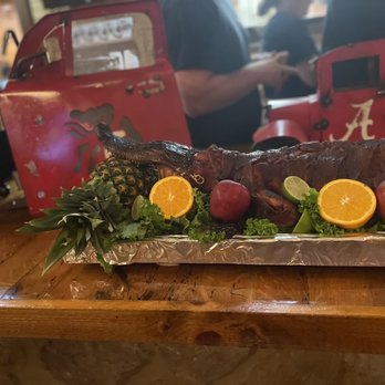 Bama Bucks - Smoked Gator! 1/2 off gator bites! Fun family night out! - New American Near Me - Sardis City, Alabama Bama Bucks - Smoked Gator! 1/2 off gator bites! Fun family night out! - New American Near Me - Sardis City, Alabama
