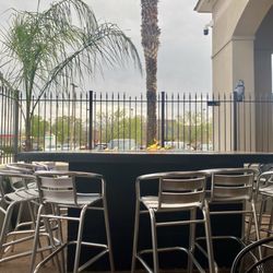 Cute patio table with flames