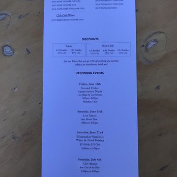 Rideau Vineyard - Back of the menu with the WiFi password at the bottom. - Wine Tasting Room Near Me - Solvang, California Rideau Vineyard - Back of the menu with the WiFi password at the bottom. - Wine Tasting Room Near Me - Solvang, California