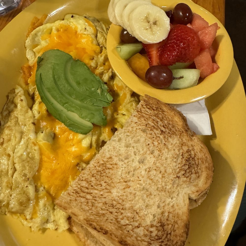 Eggs with avo and toast Eggs with avo and toast