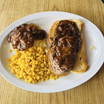 Schottzie's Bar & Grill - Open face roast beef with mashed potatoes/gravy and corn - Salad Near Me - Saint Louis, Missouri Schottzie's Bar & Grill - Open face roast beef with mashed potatoes/gravy and corn - Salad Near Me - Saint Louis, Missouri