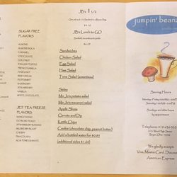 Jumpin' Beanz Coffee House - Menu