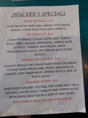 Menu photo 4 CP Shuckers Virginia Beach, VA