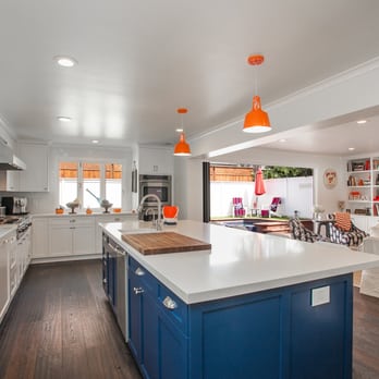 Gaelic Construction & Design - Kitchen/Family Room Remodel; Remove wall between kitchen and family room; replace 2 panel slider and 2 windows with 4 panel bifold - General Contractors Near Me