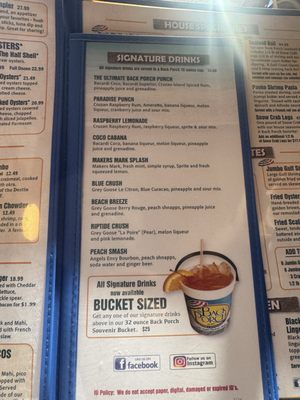 Menu photo 4 The Back Porch Destin, FL