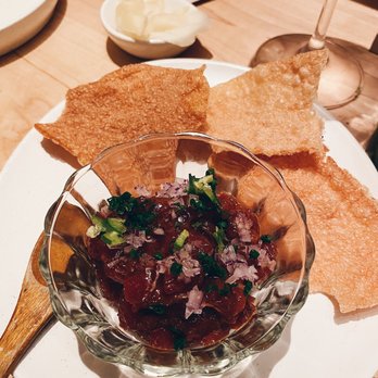 Nami Nori - spicy tuna dip and crispy rice chips ($16) - Sushi Bars Near Me - Brooklyn, New York