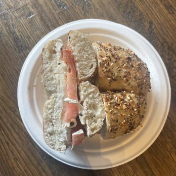 The Bagelers Coffeehouse - everything bagel with garlic chive cream cheese + a tomato - Coffee & Tea Near Me - Chicago, Illinois The Bagelers Coffeehouse - everything bagel with garlic chive cream cheese + a tomato - Coffee & Tea Near Me - Chicago, Illinois