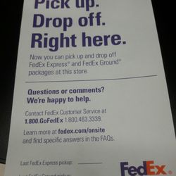 Walgreens - Fed Ex and Western Union Services.