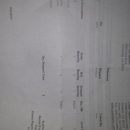 Invoice with item one received does not meet coast appliance website. Invoice with item one received does not meet coast appliance website.